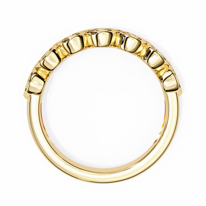 0.21 Ctw Seven Stone Marquise Bezel Lab Grown Diamond Band 14K Gold
