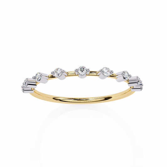 0.11 CTW Nine Stone Round Lab-Grown Diamond Station Band — product image 2