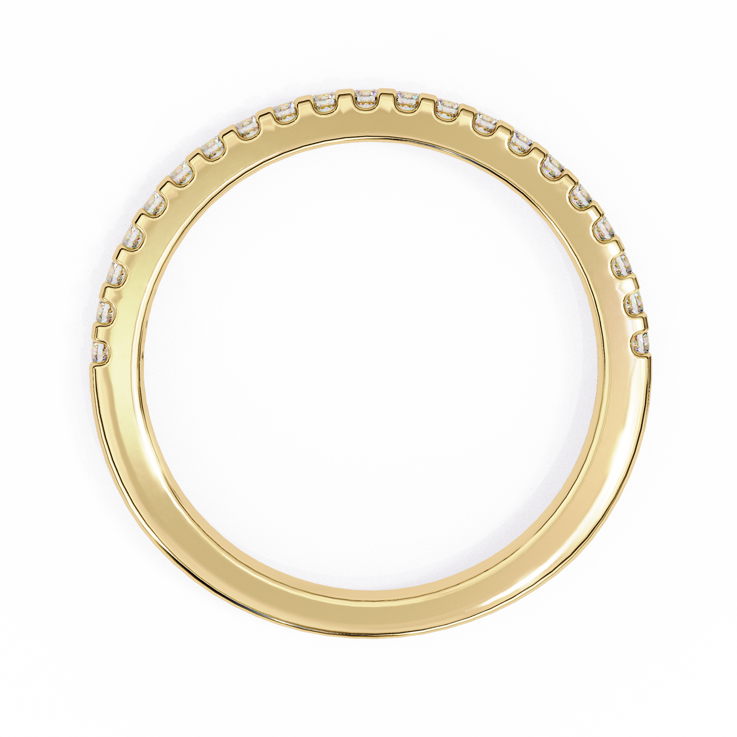 0.22 CTW Round Lab-Grown Diamond Shared-Prong Half-Eternity Band in 14K Gold