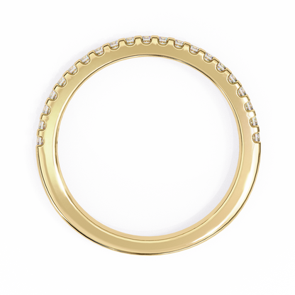 0.22 CTW Round Lab-Grown Diamond Shared-Prong Half-Eternity Band in 14K Gold