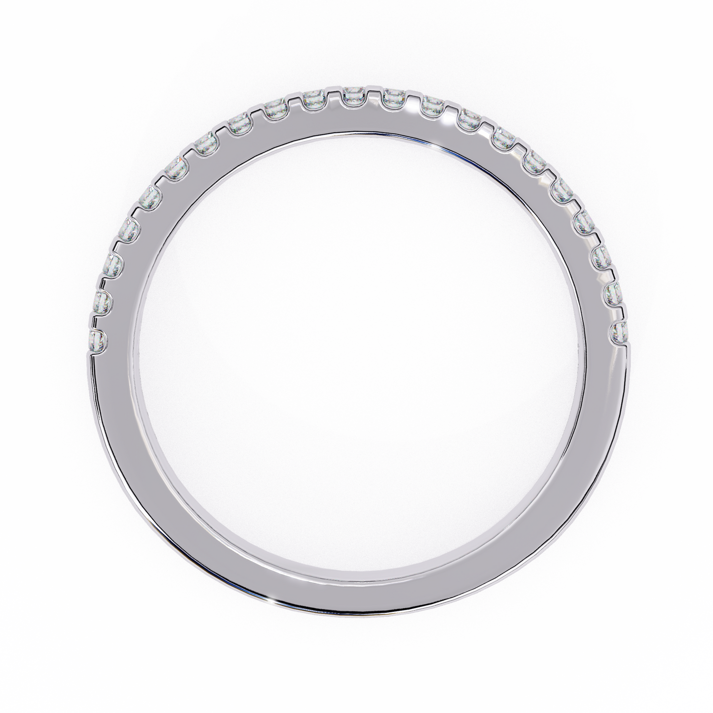 0.22 CTW Round Lab-Grown Diamond Shared-Prong Half-Eternity Band in 14K Gold