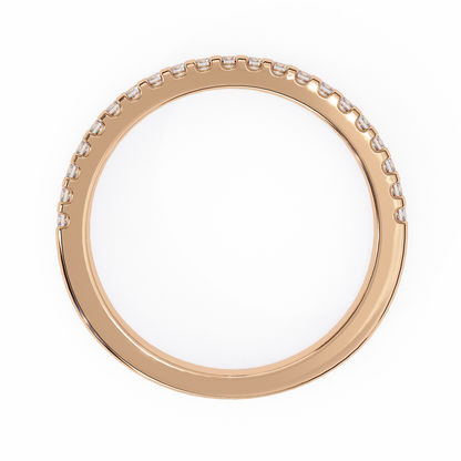 0.22 CTW Round Lab-Grown Diamond Shared-Prong Half-Eternity Band in 14K Gold