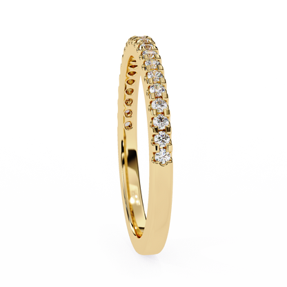 0.22 CTW Round Lab-Grown Diamond Shared-Prong Half-Eternity Band in 14K Gold