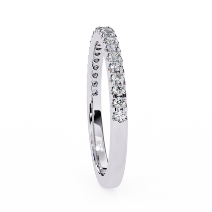 0.22 CTW Round Lab-Grown Diamond Shared-Prong Half-Eternity Band in 14K Gold