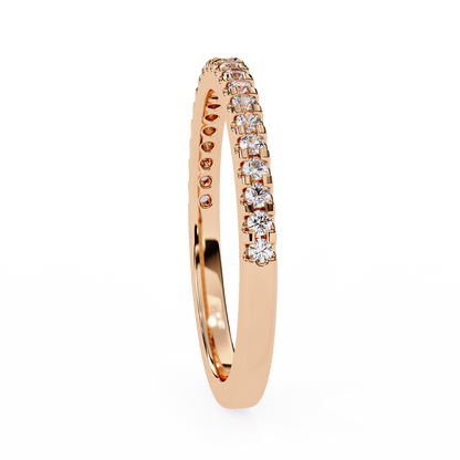 0.22 CTW Round Lab-Grown Diamond Shared-Prong Half-Eternity Band in 14K Gold