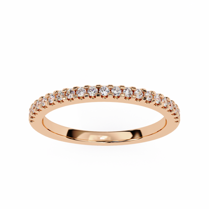 0.22 CTW Round Lab-Grown Diamond Shared-Prong Half-Eternity Band in 14K Gold