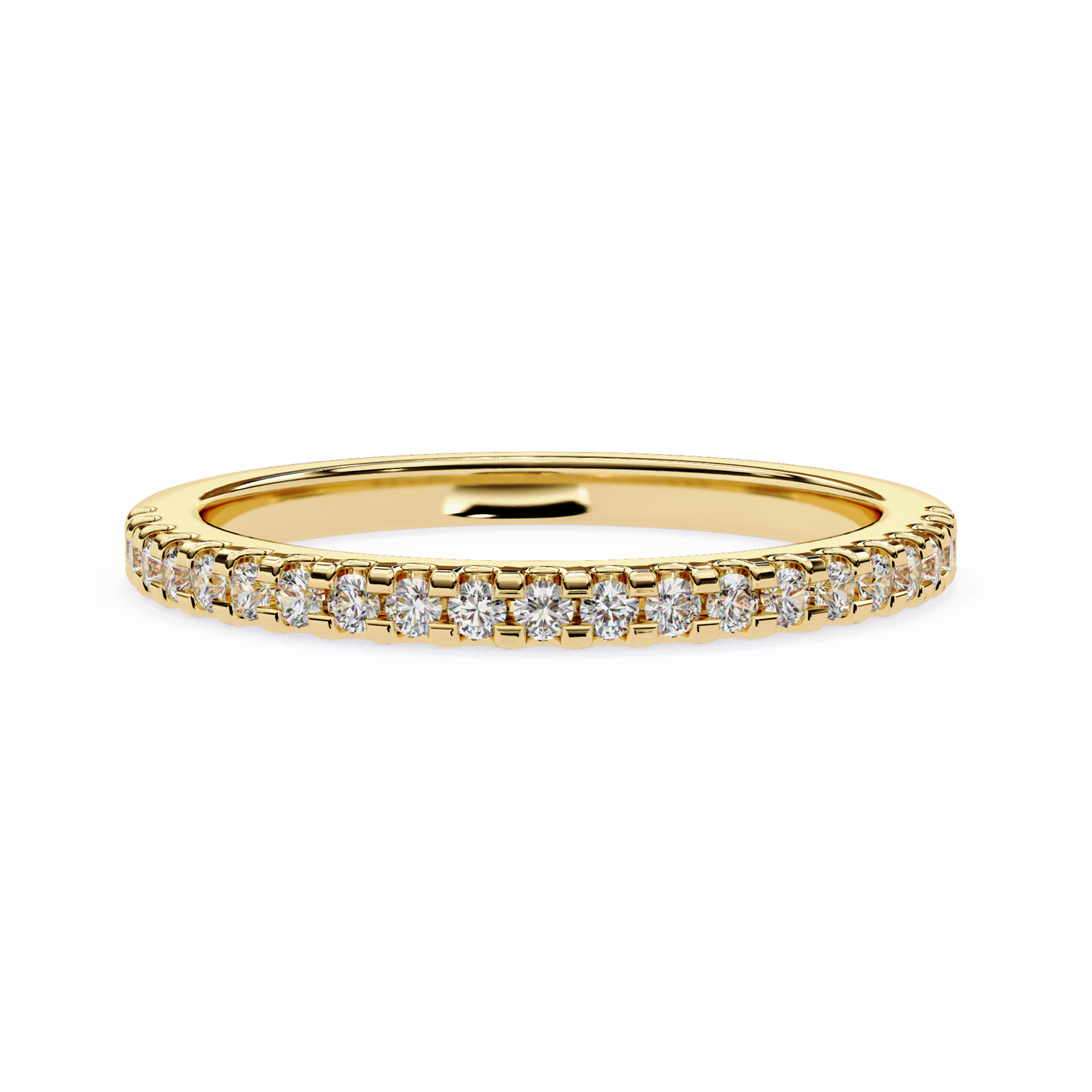 0.22 CTW Round Lab-Grown Diamond Shared-Prong Half-Eternity Band in 14K Gold