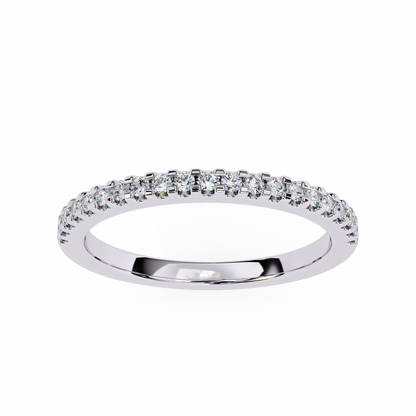 0.22 CTW Round Lab-Grown Diamond Shared-Prong Half-Eternity Band in 14K Gold
