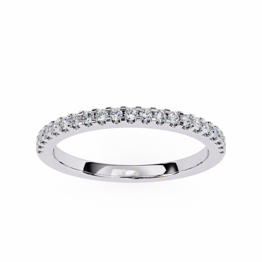 0.22 CTW Round Lab-Grown Diamond Shared-Prong Half-Eternity Band in 14K Gold
