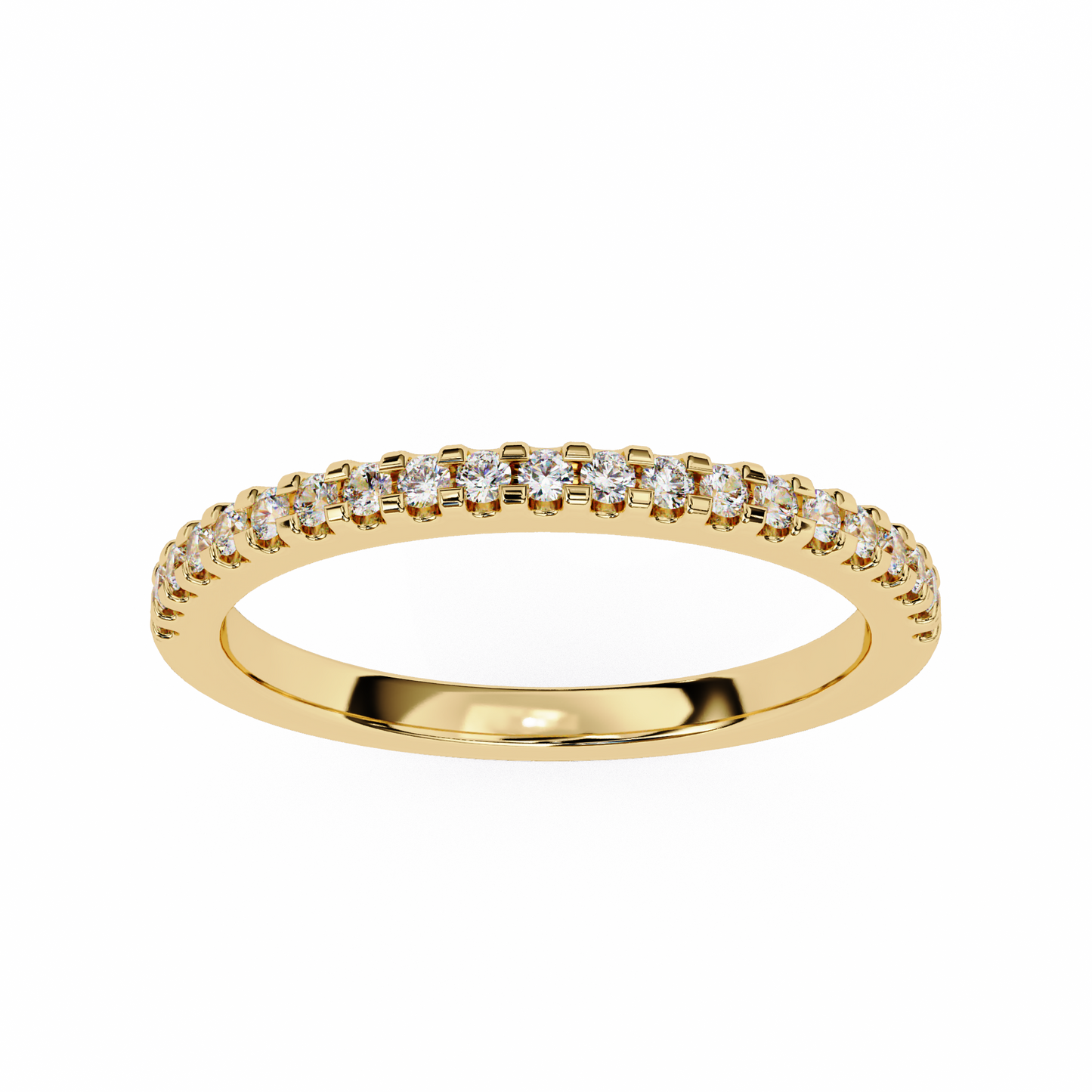 0.22 CTW Round Lab-Grown Diamond Shared-Prong Half-Eternity Band in 14K Gold