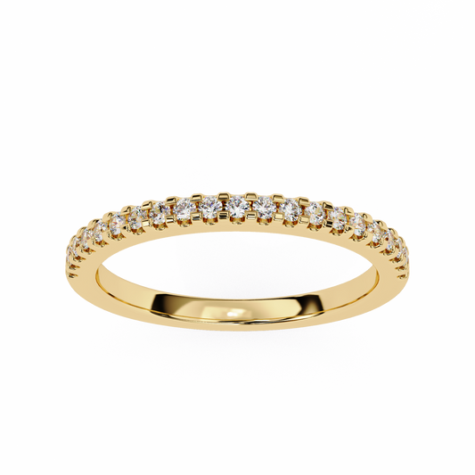 0.22 CTW Round Lab-Grown Diamond Shared-Prong Half-Eternity Band in 14K Gold