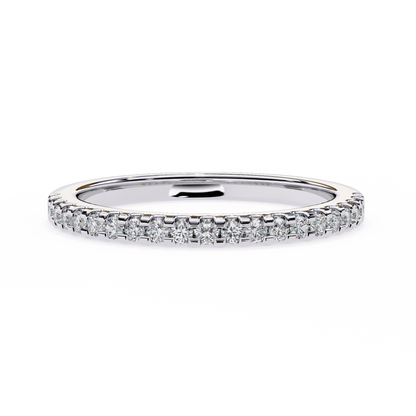 0.22 CTW Round Lab-Grown Diamond Shared-Prong Half-Eternity Band in 14K Gold
