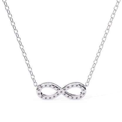 0.30 CTW Infinity Lab-Grown Diamond Necklace in 14K Gold & Platinum