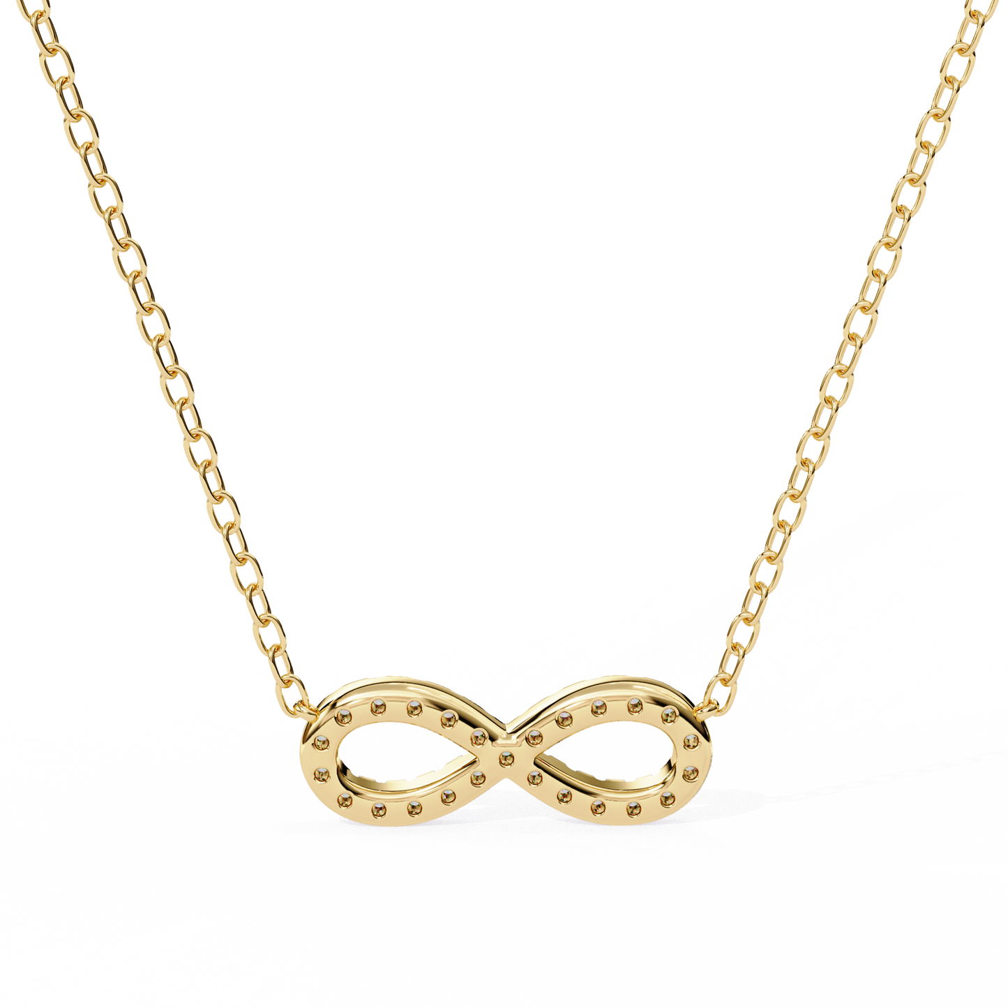 0.30 CTW Infinity Lab-Grown Diamond Necklace in 14K Gold & Platinum