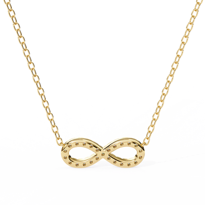 0.30 CTW Infinity Lab-Grown Diamond Necklace in 14K Gold & Platinum