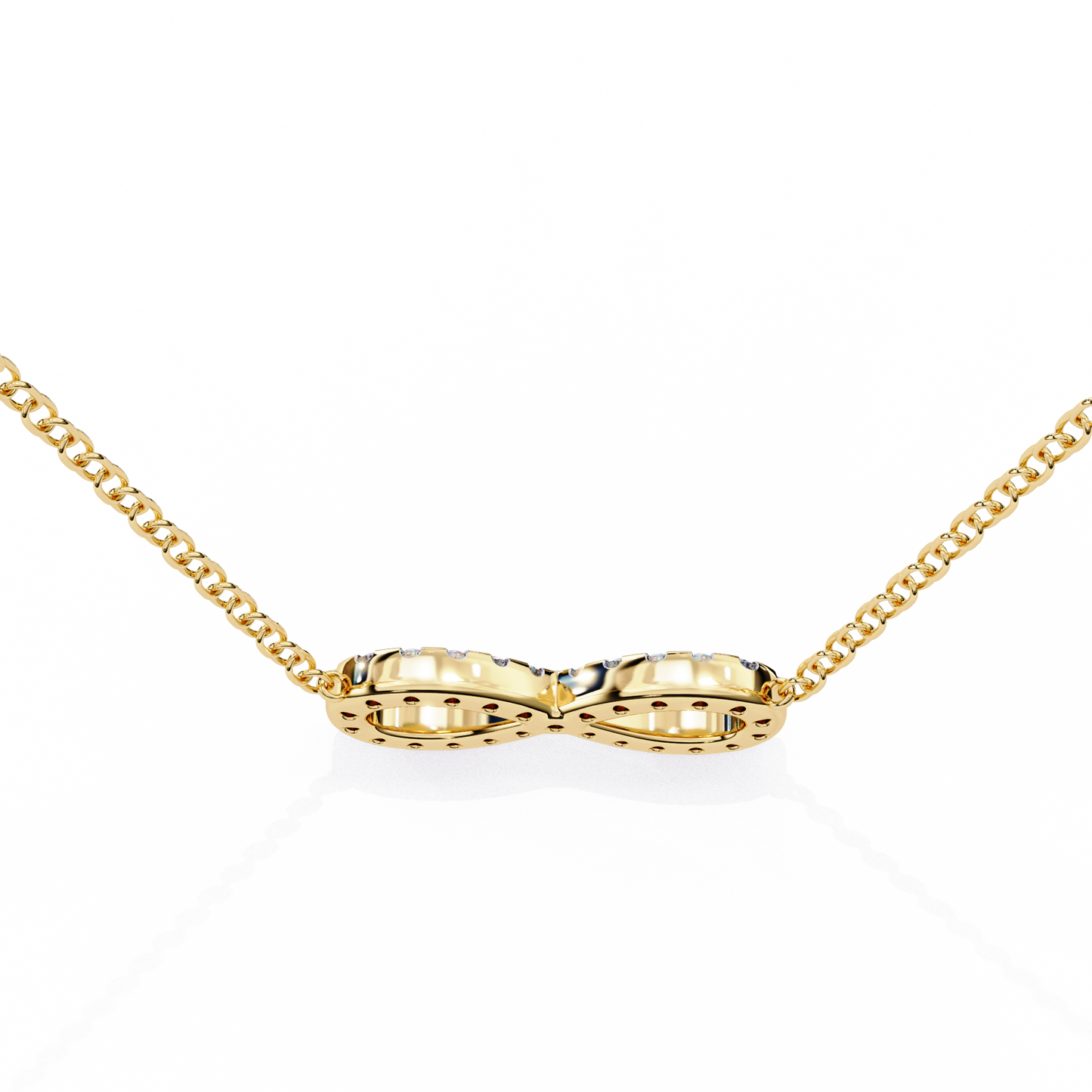 0.30 CTW Infinity Lab-Grown Diamond Necklace in 14K Gold & Platinum