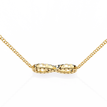0.30 CTW Infinity Lab-Grown Diamond Necklace in 14K Gold & Platinum