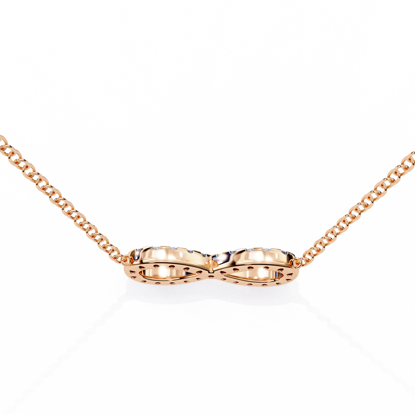 0.30 CTW Infinity Lab-Grown Diamond Necklace in 14K Gold & Platinum