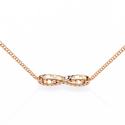 0.30 CTW Infinity Lab-Grown Diamond Necklace in 14K Gold & Platinum