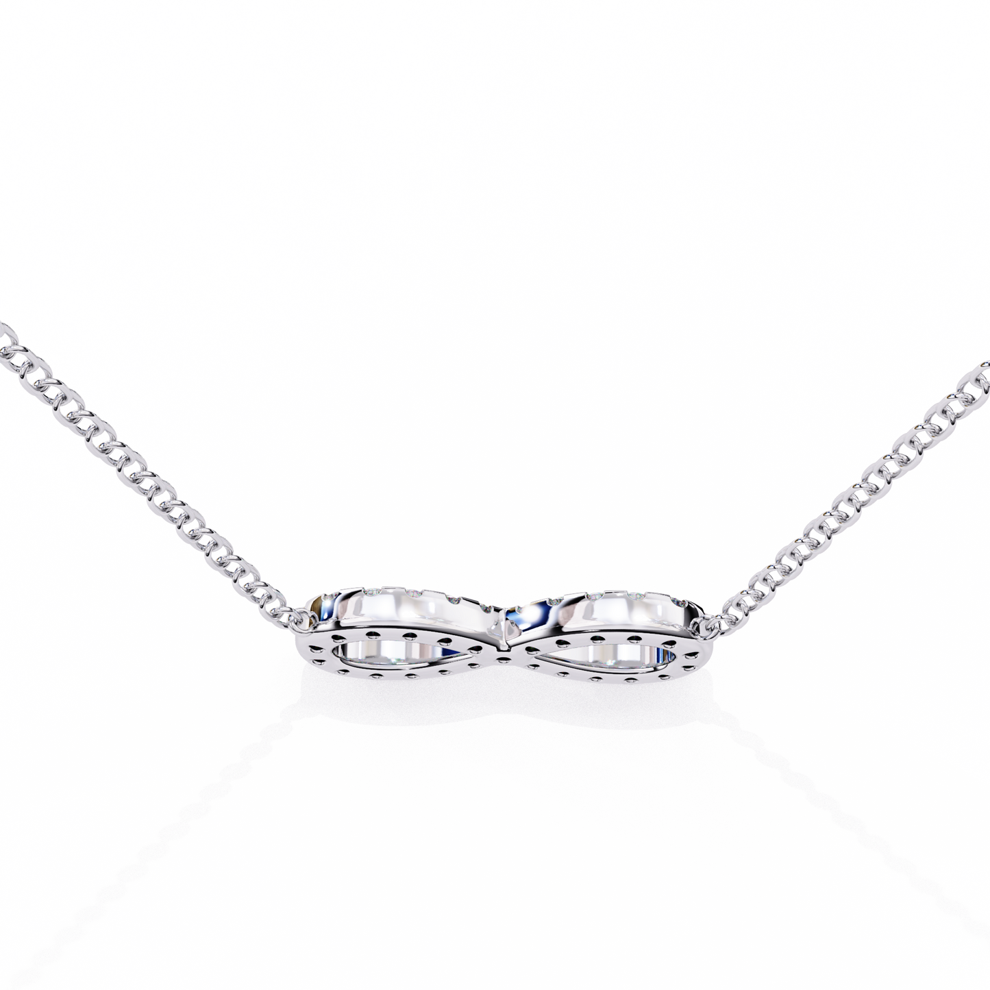 0.30 CTW Infinity Lab-Grown Diamond Necklace in 14K Gold & Platinum