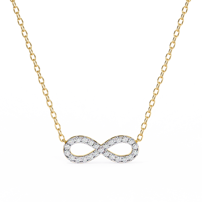 0.30 CTW Infinity Lab-Grown Diamond Necklace in 14K Gold & Platinum
