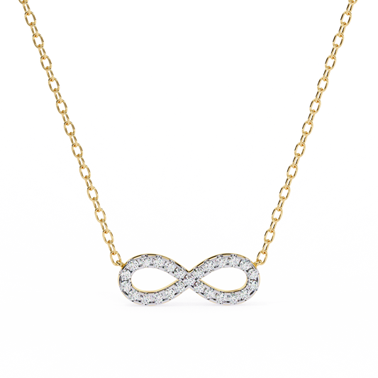 0.30 CTW Infinity Lab-Grown Diamond Necklace in 14K Gold & Platinum — product image 2