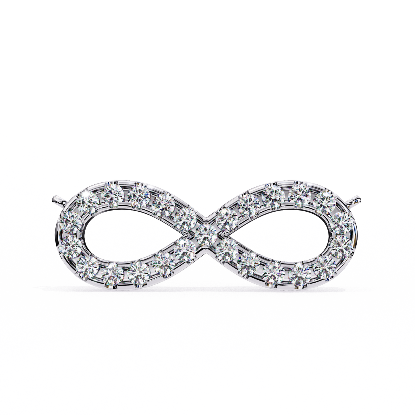 0.30 CTW Infinity Lab-Grown Diamond Necklace in 14K Gold & Platinum