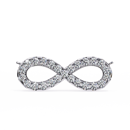 0.30 CTW Infinity Lab-Grown Diamond Necklace in 14K Gold & Platinum