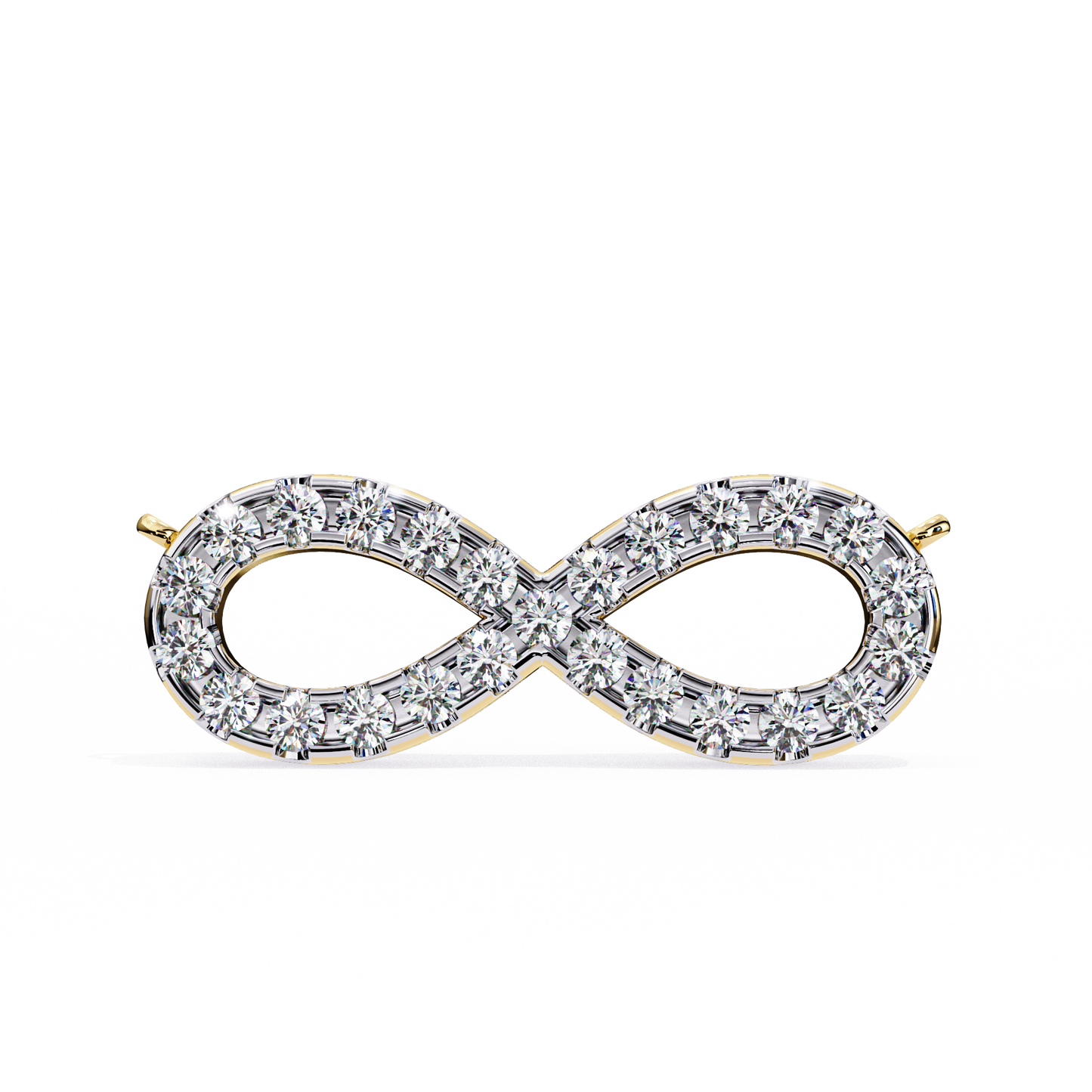 0.30 CTW Infinity Lab-Grown Diamond Necklace in 14K Gold & Platinum