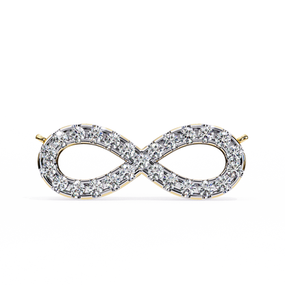 0.30 CTW Infinity Lab-Grown Diamond Necklace in 14K Gold & Platinum