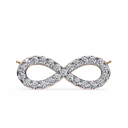 0.30 CTW Infinity Lab-Grown Diamond Necklace in 14K Gold & Platinum