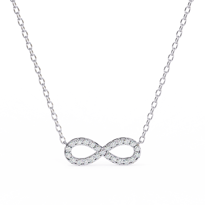 0.30 CTW Infinity Lab-Grown Diamond Necklace in 14K Gold & Platinum