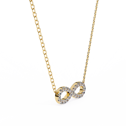 0.30 CTW Infinity Lab-Grown Diamond Necklace in 14K Gold & Platinum