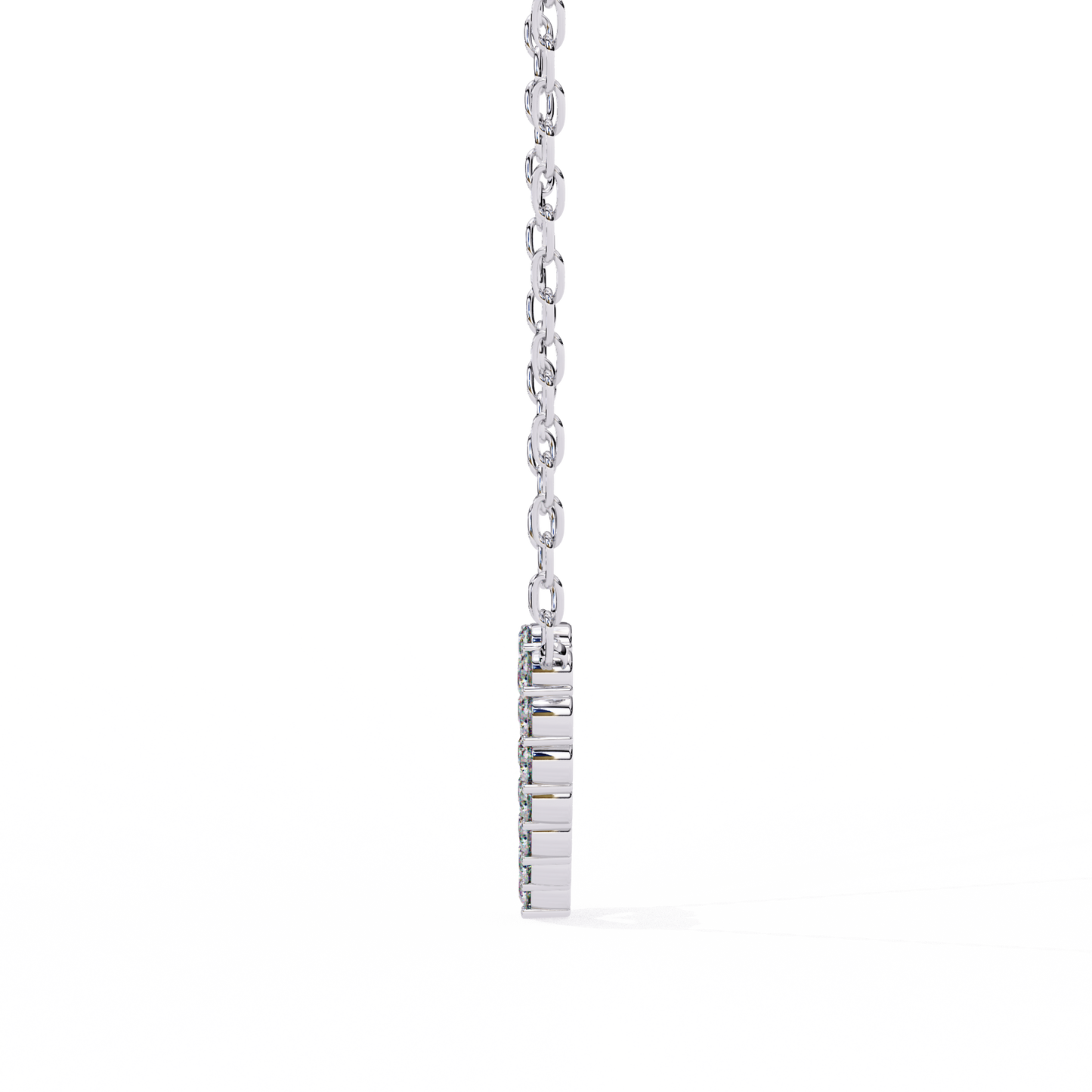 0.40 CTW Open Heart Lab-Grown Diamond Necklace in 14K Gold & Platinum
