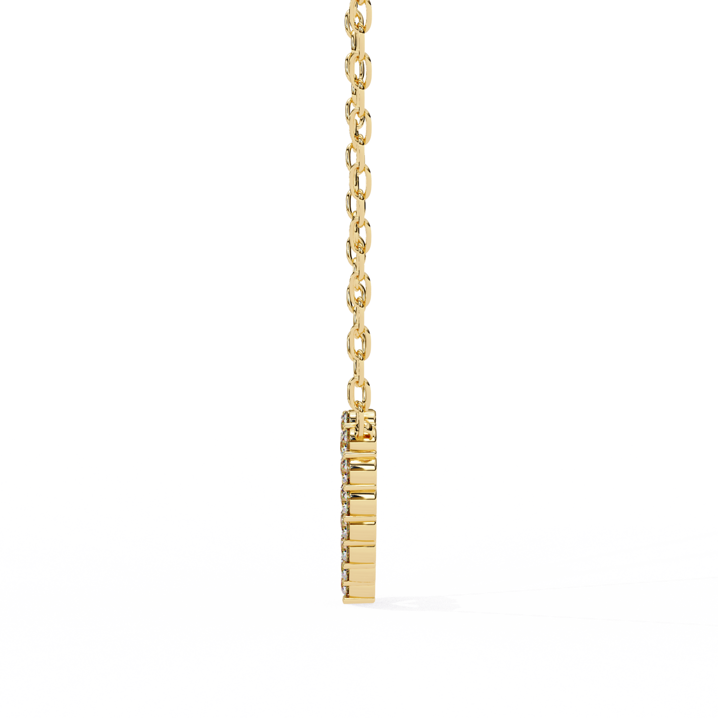 0.40 CTW Open Heart Lab-Grown Diamond Necklace in 14K Gold & Platinum