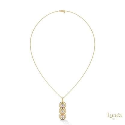 2.0 CT. Triple Diamond Drop Pendant