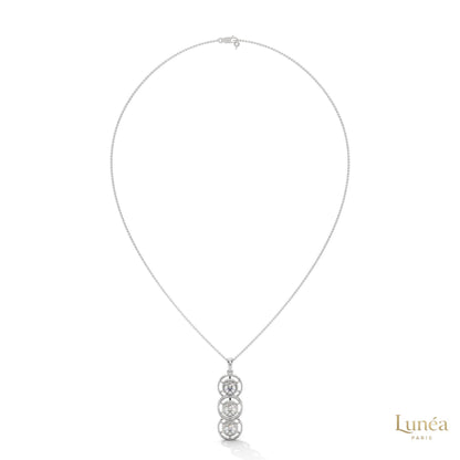2.0 CT. Triple Diamond Drop Pendant