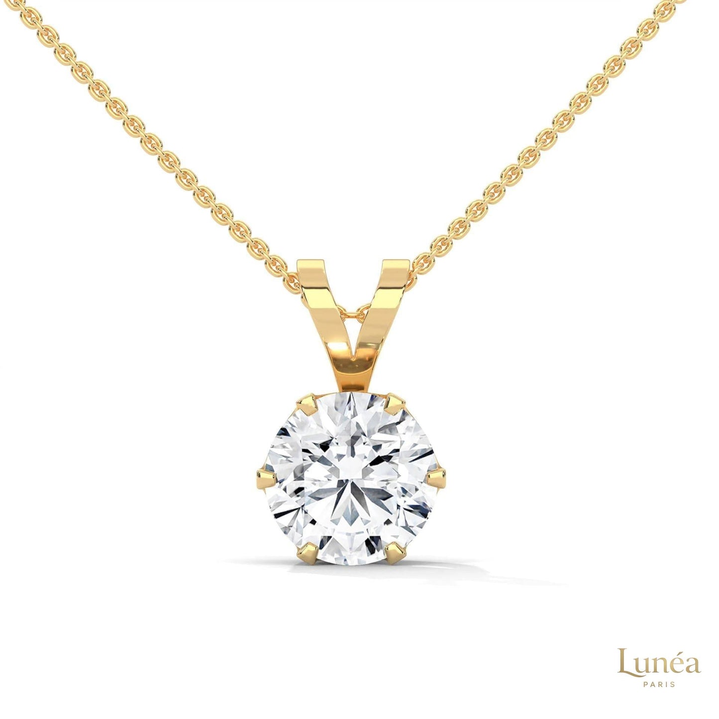 2.10 CT. Solitaire Diamond Pendant