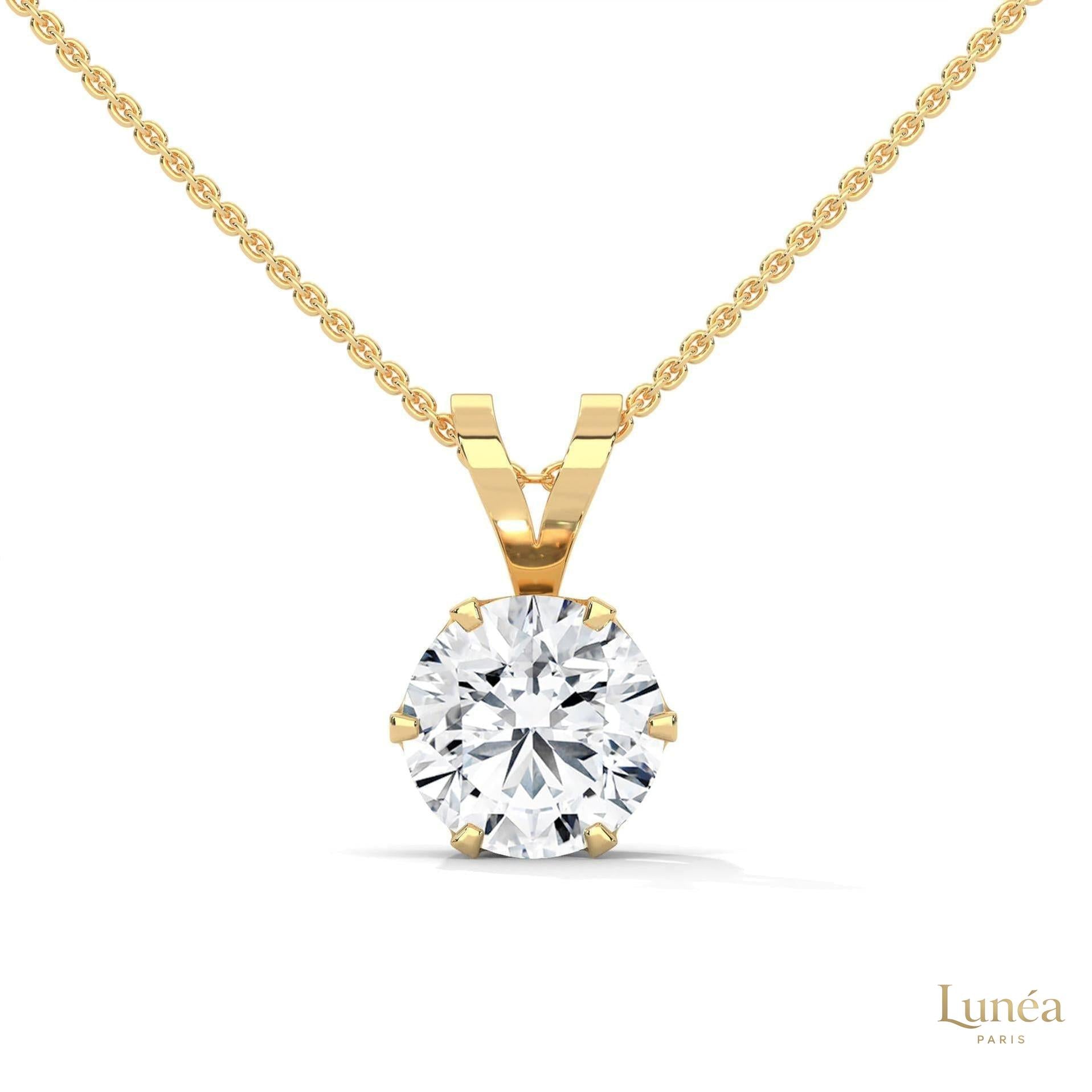 2.10 CT. Solitaire Diamond Pendant