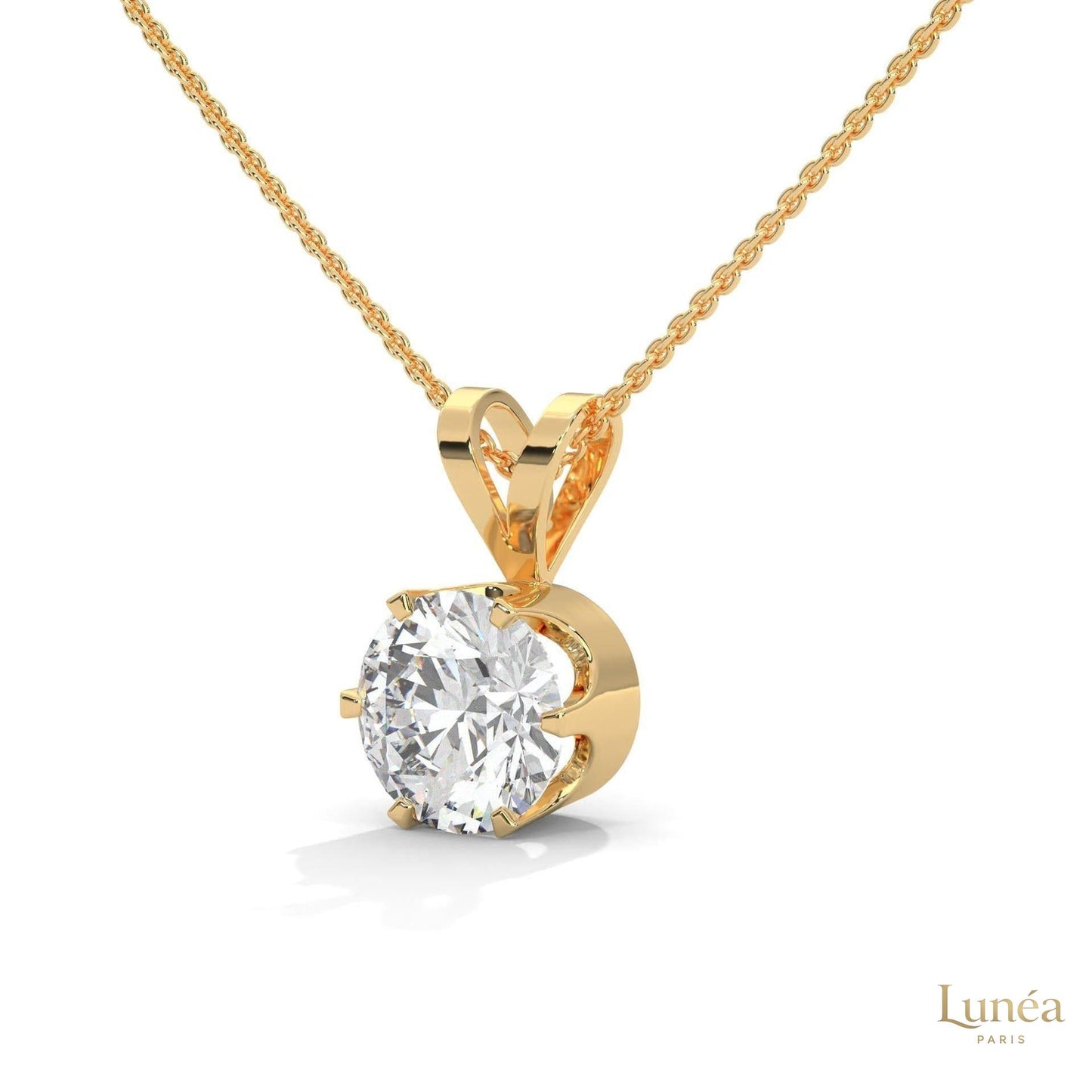 2.10 CT. Solitaire Diamond Pendant