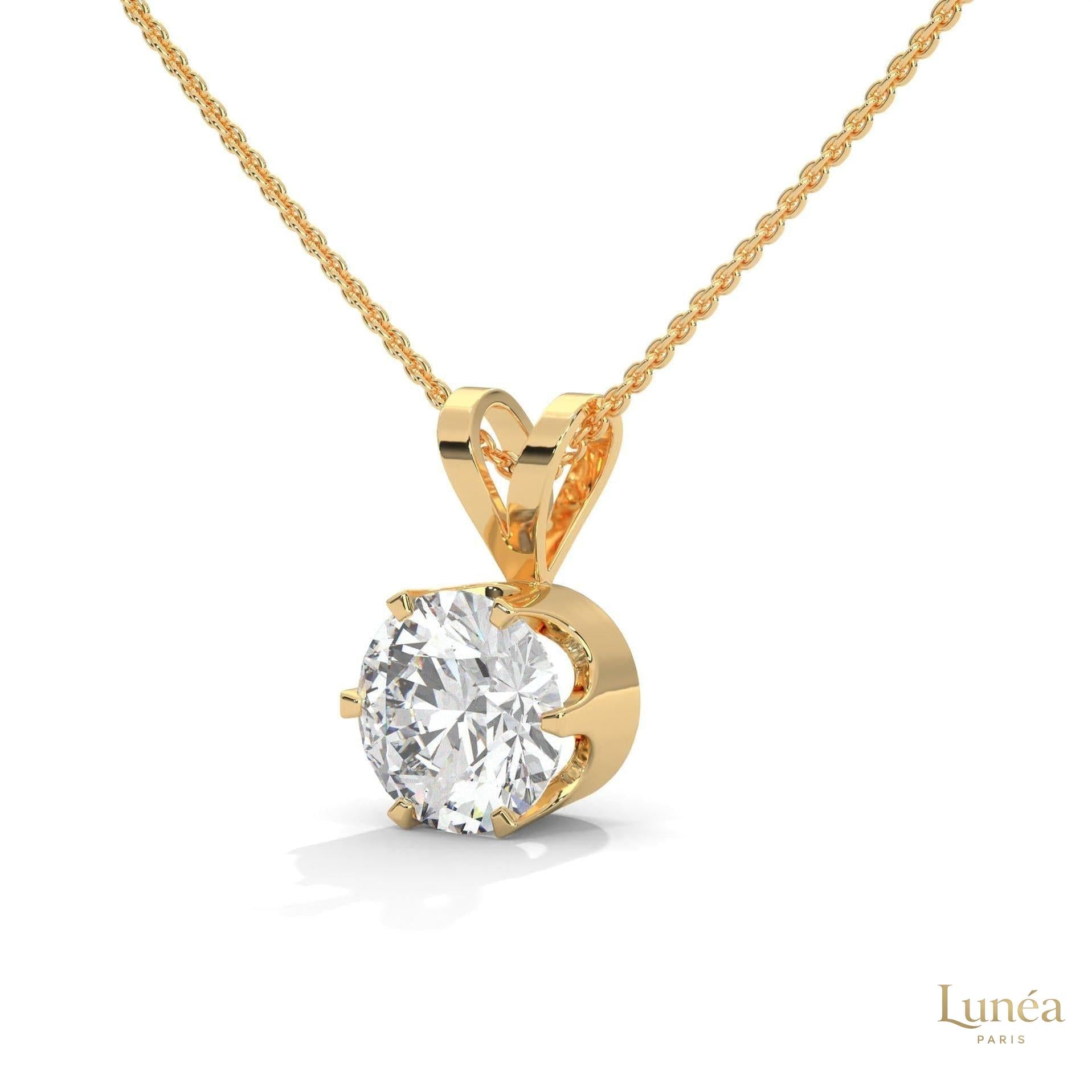 2.10 CT. Solitaire Diamond Pendant