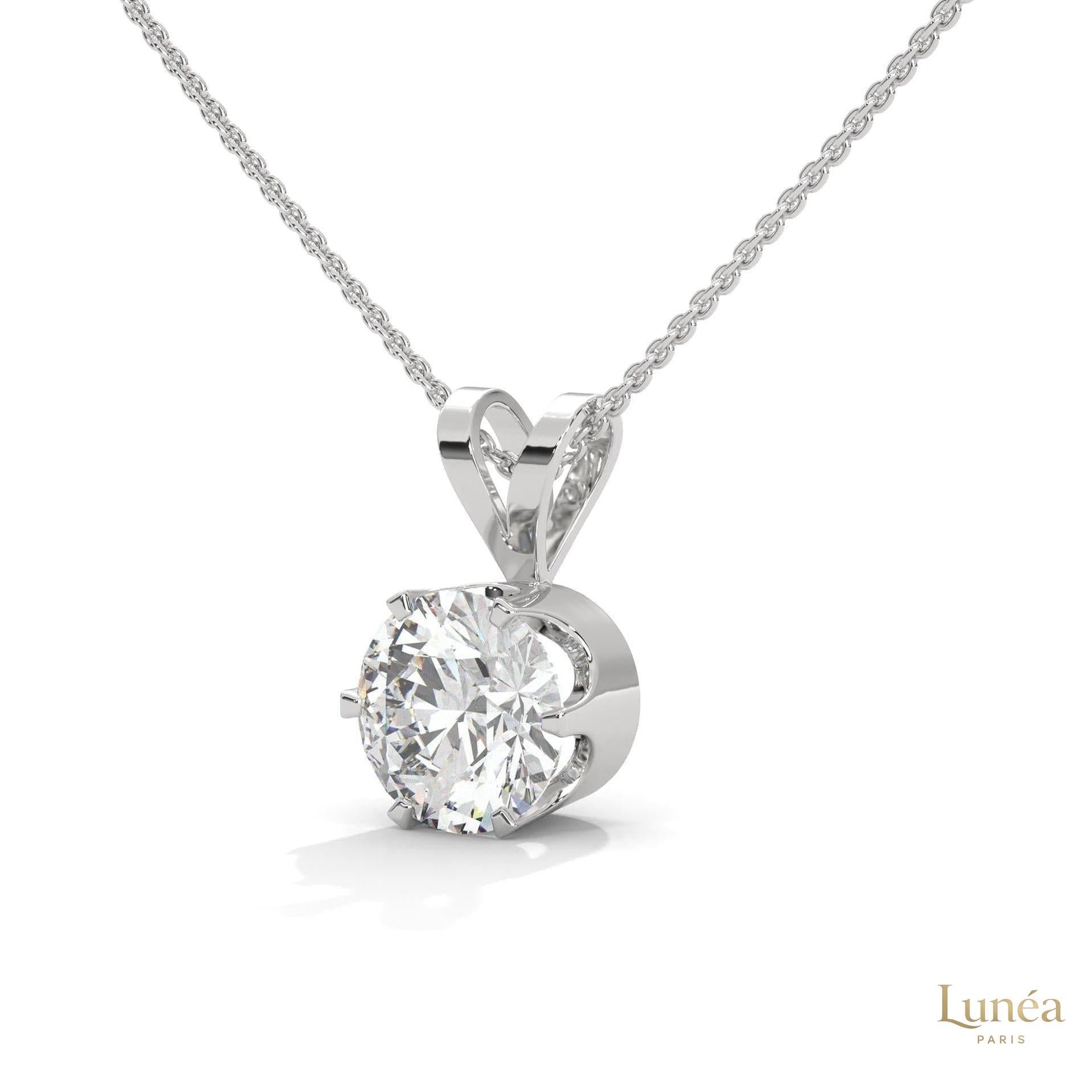 2.10 CT. Solitaire Diamond Pendant
