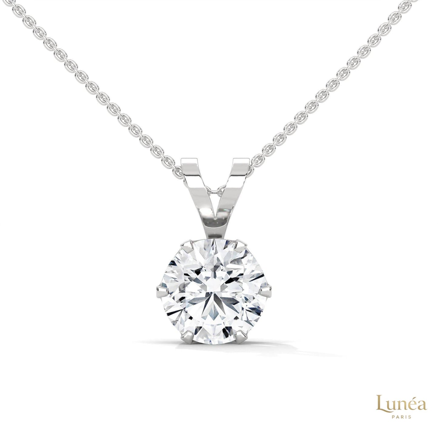 2.10 CT. Solitaire Diamond Pendant