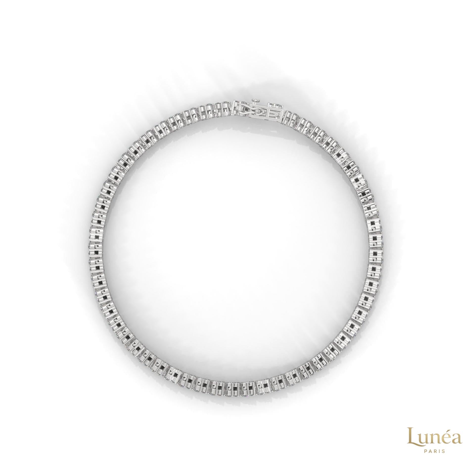 2.10 ct. Graduated Lab Diamond Tennis Bracelet