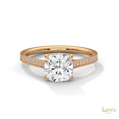 2.15 Ct. Cushion Cut Lab Diamond Engagement Ring
