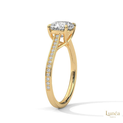 2.15 Ct. Cushion Cut Lab Diamond Engagement Ring