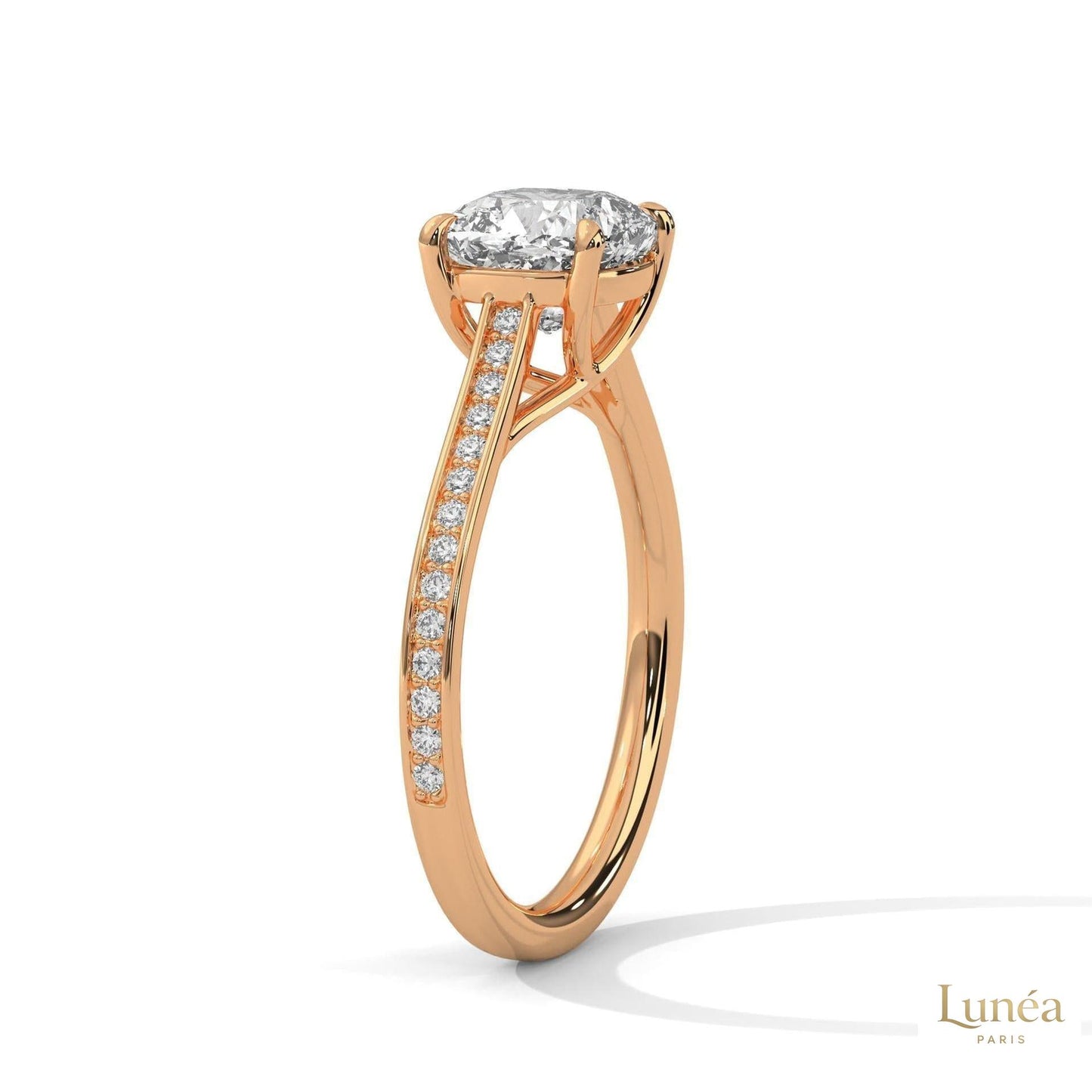 2.15 Ct. Cushion Cut Lab Diamond Engagement Ring
