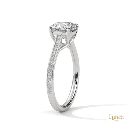 2.15 Ct. Cushion Cut Lab Diamond Engagement Ring