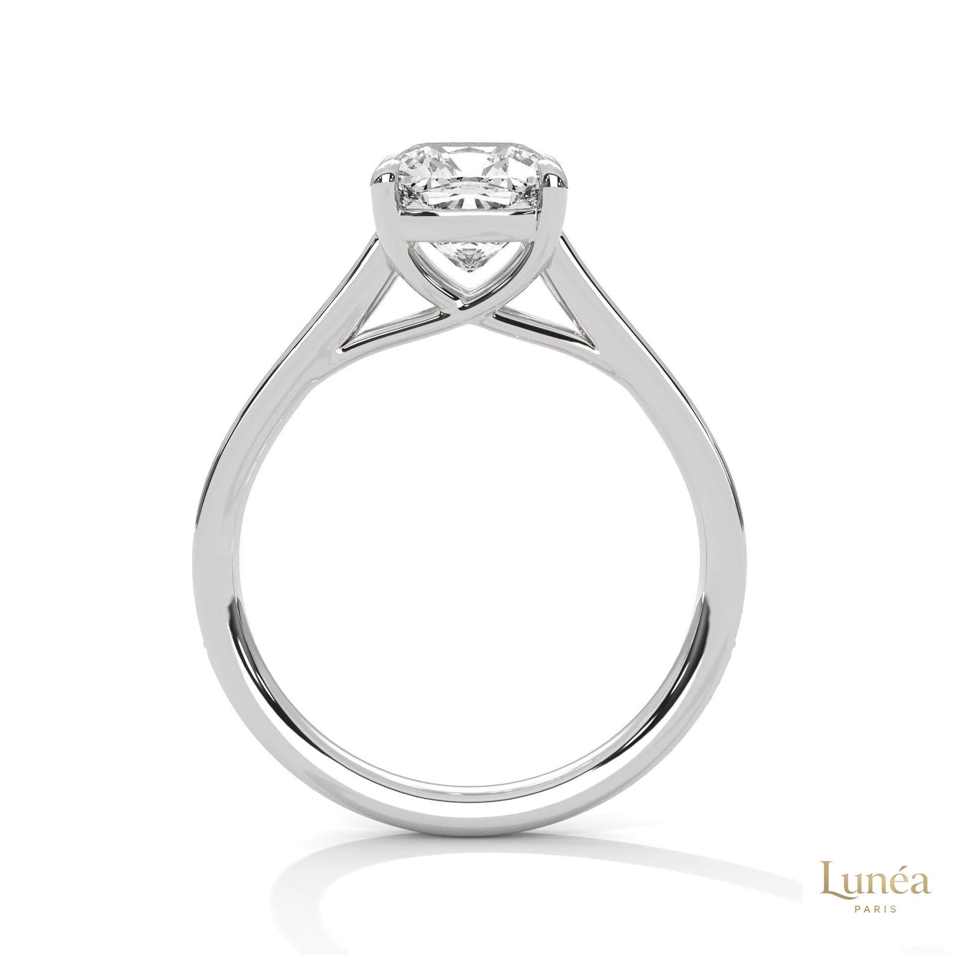 2.15 Ct. Cushion Cut Lab Diamond Engagement Ring
