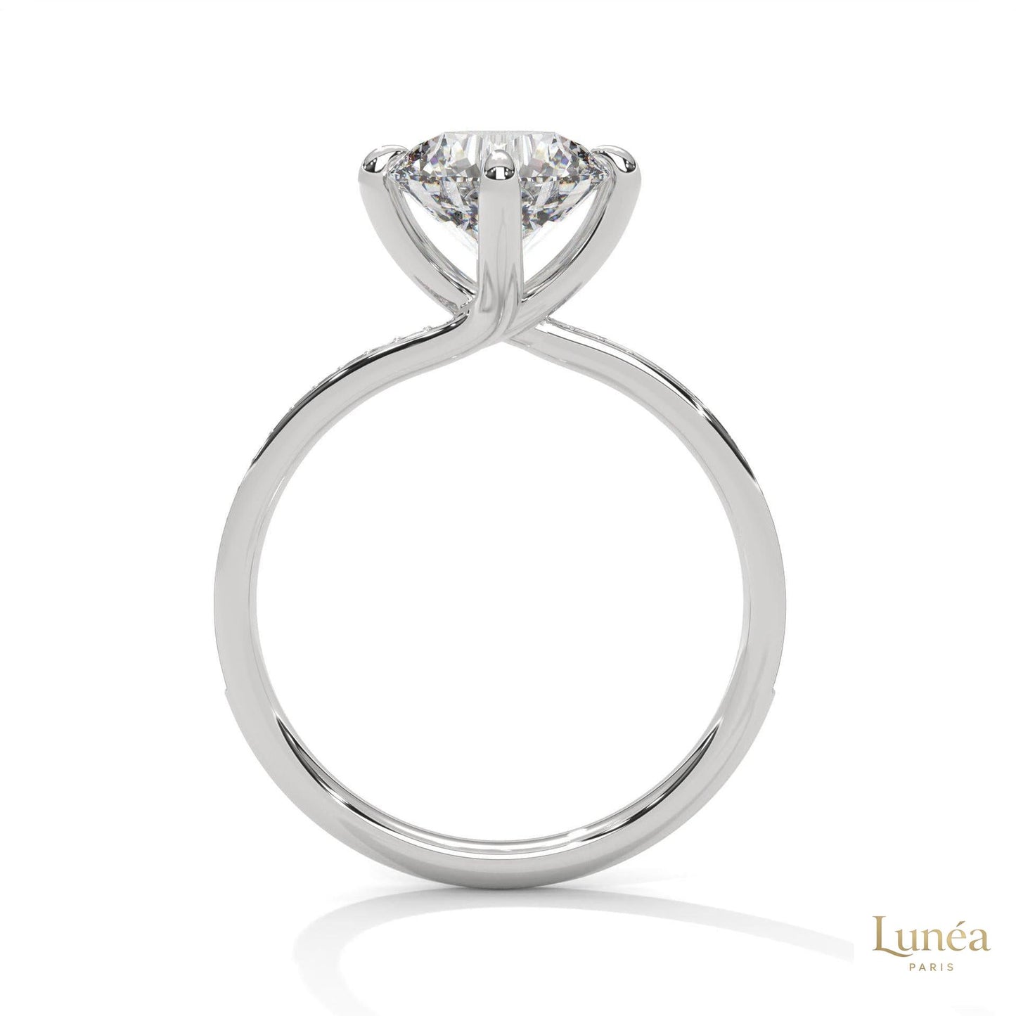 2.15 Ct. Petite Pavé Solitaire Ring
